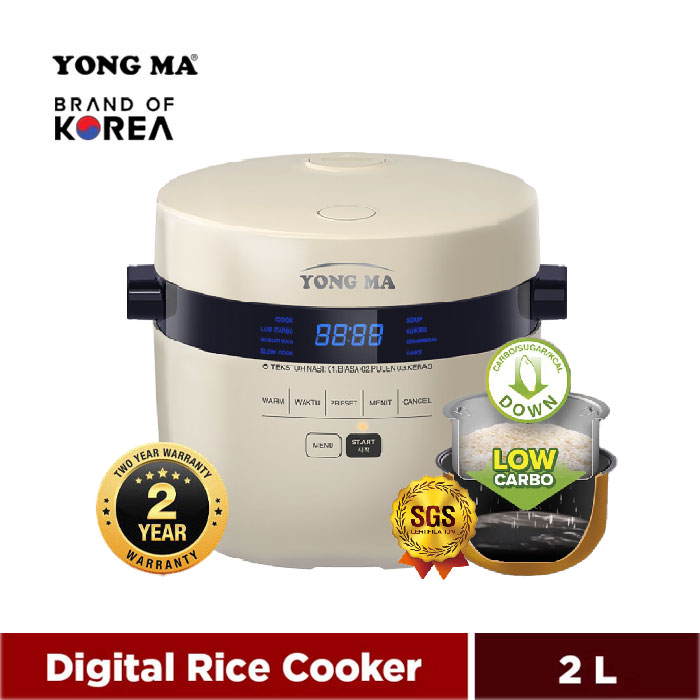 Yong Ma Digital Rice Cooker Low Carbo 2L - SMC8067 | SMC 8067